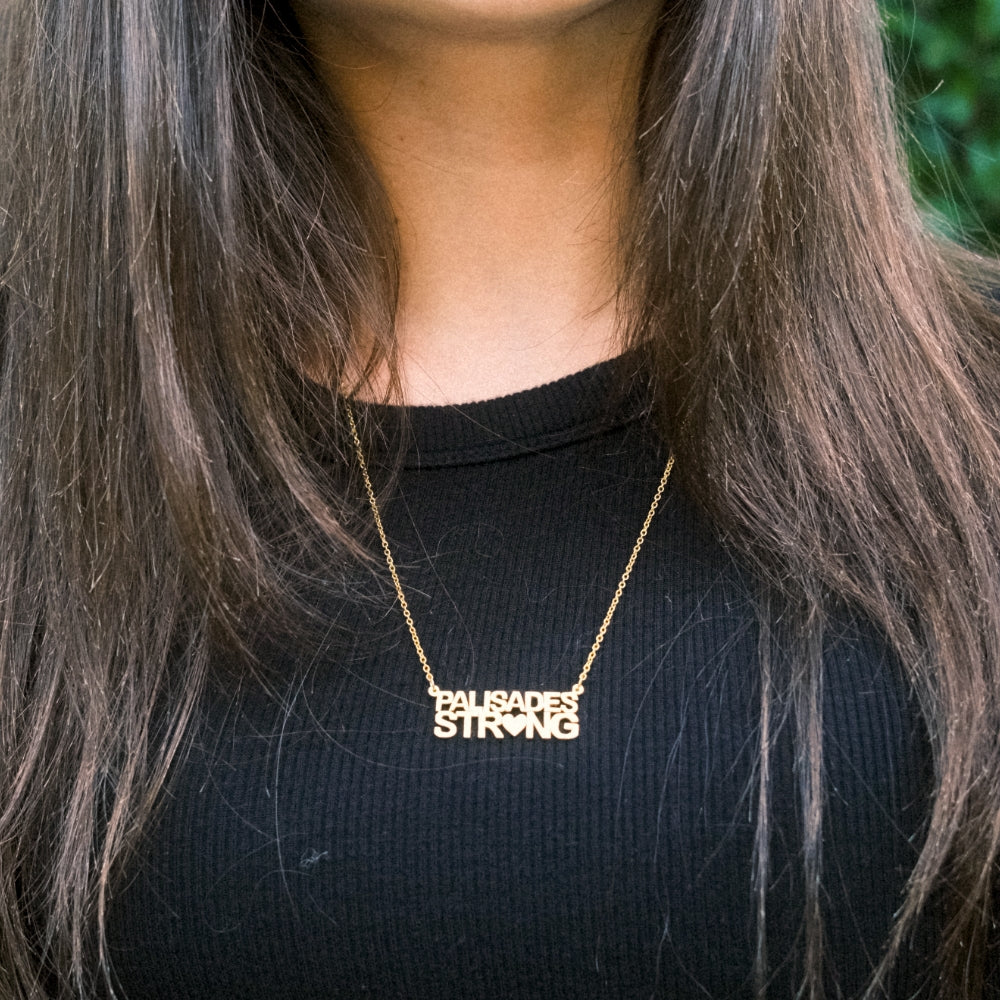 Palisades Strong block style necklace